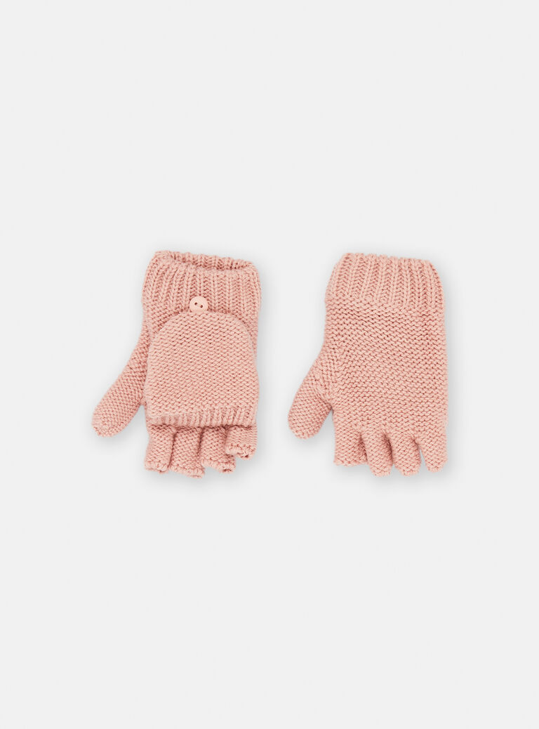 Mitaines-moufles roses