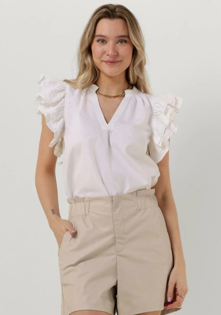 BY-BAR witte by-bar blouse lila poplin blouse