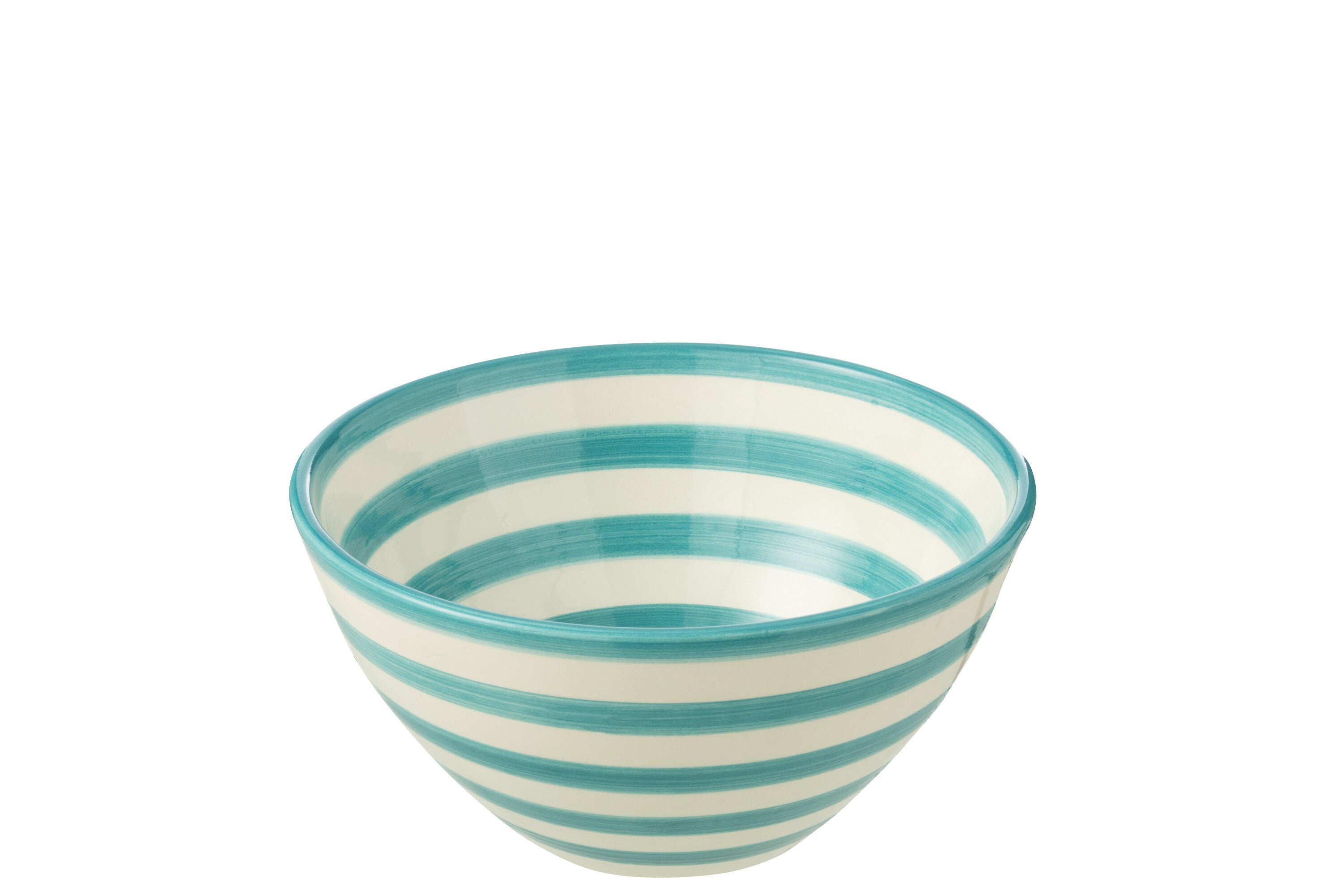 J-Line kom Granada Stripes High - keramiek  - wit|aqua - med