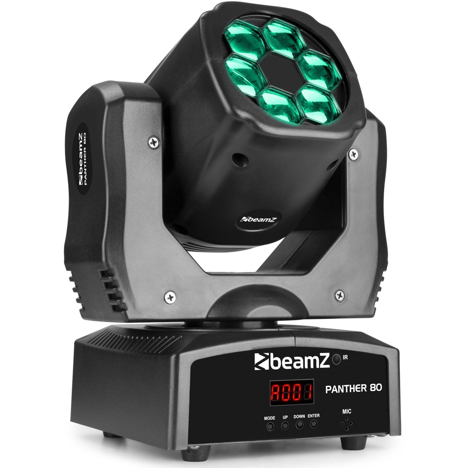 BeamZ Panther 80 LED 6x 12W RGBW moving head met roterende lenzen