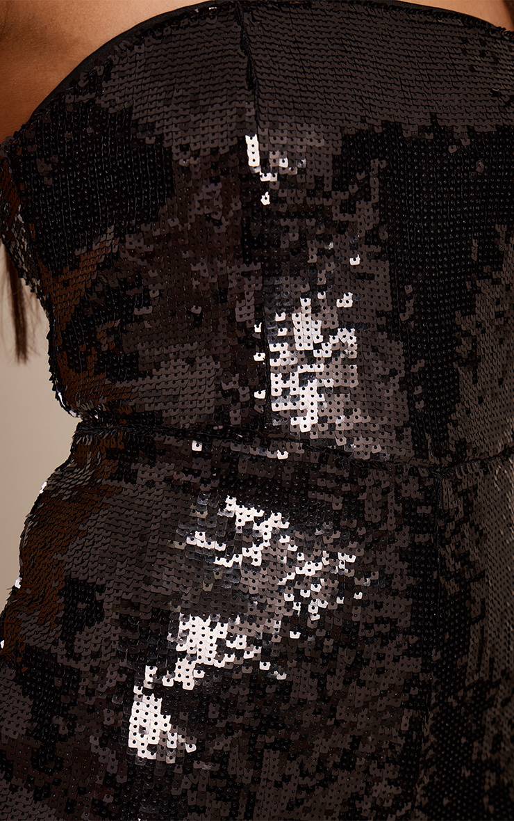Noir Combinaison-short Bandeau À Paillettes