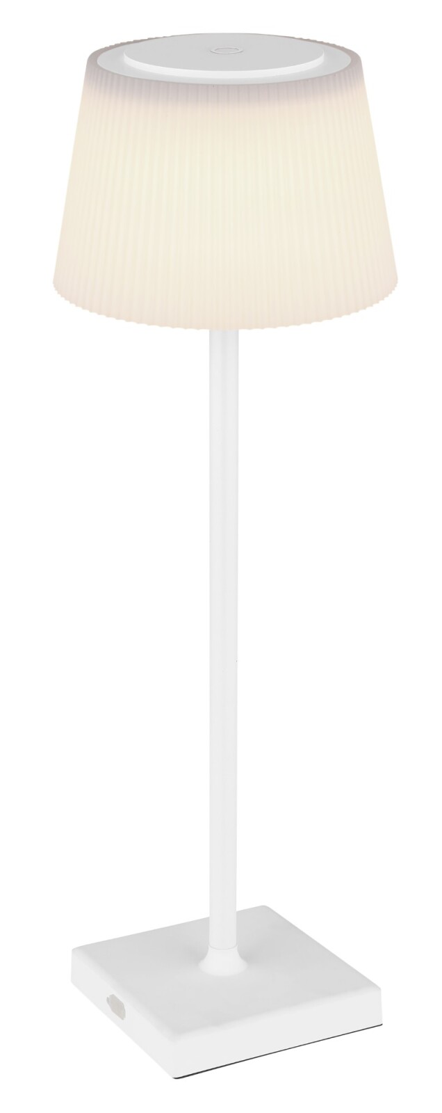 Tischleuchte - weiß matt - weiß satiniert - 38 cm