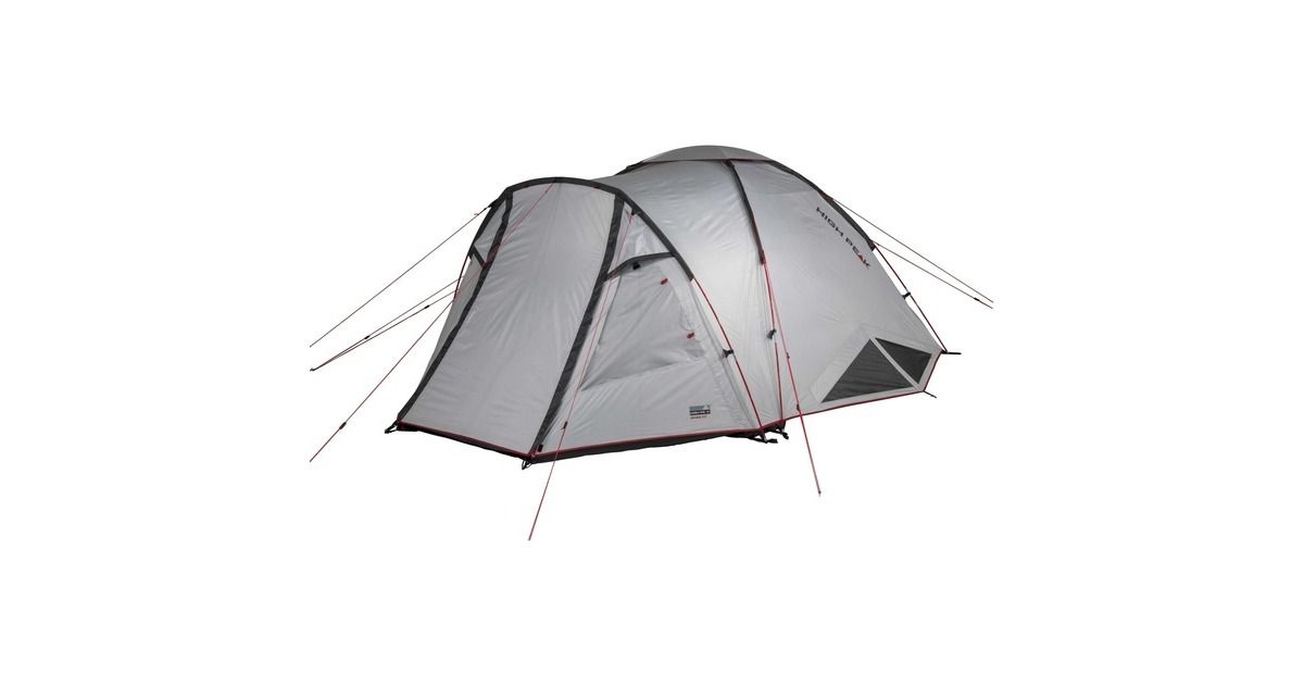 High PeakAlmada 4.0 tent  (Lichtgrijs/rood)