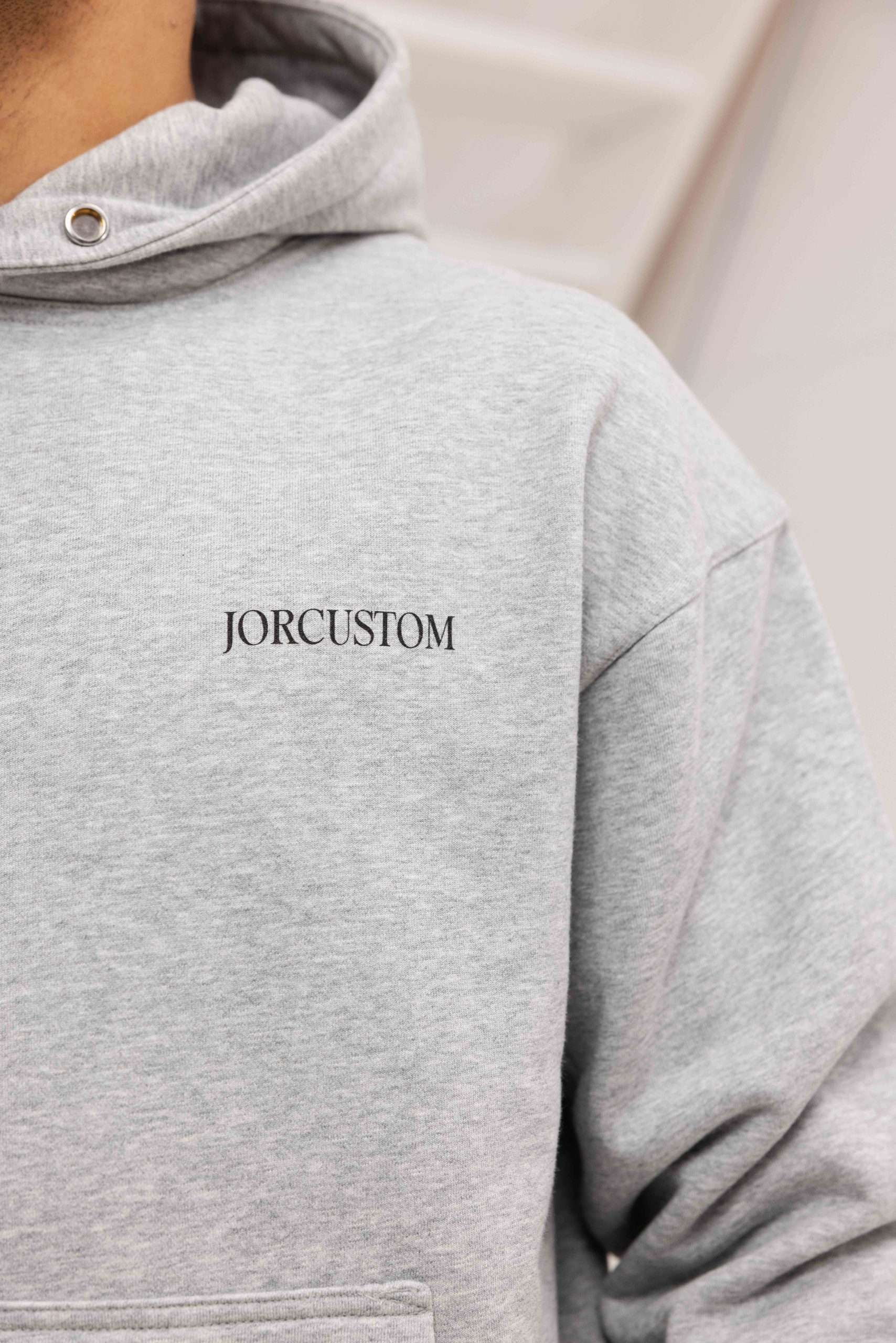 Jorcustom Fleece Angel 2.0 Oversized Hoodie Heren Grijs