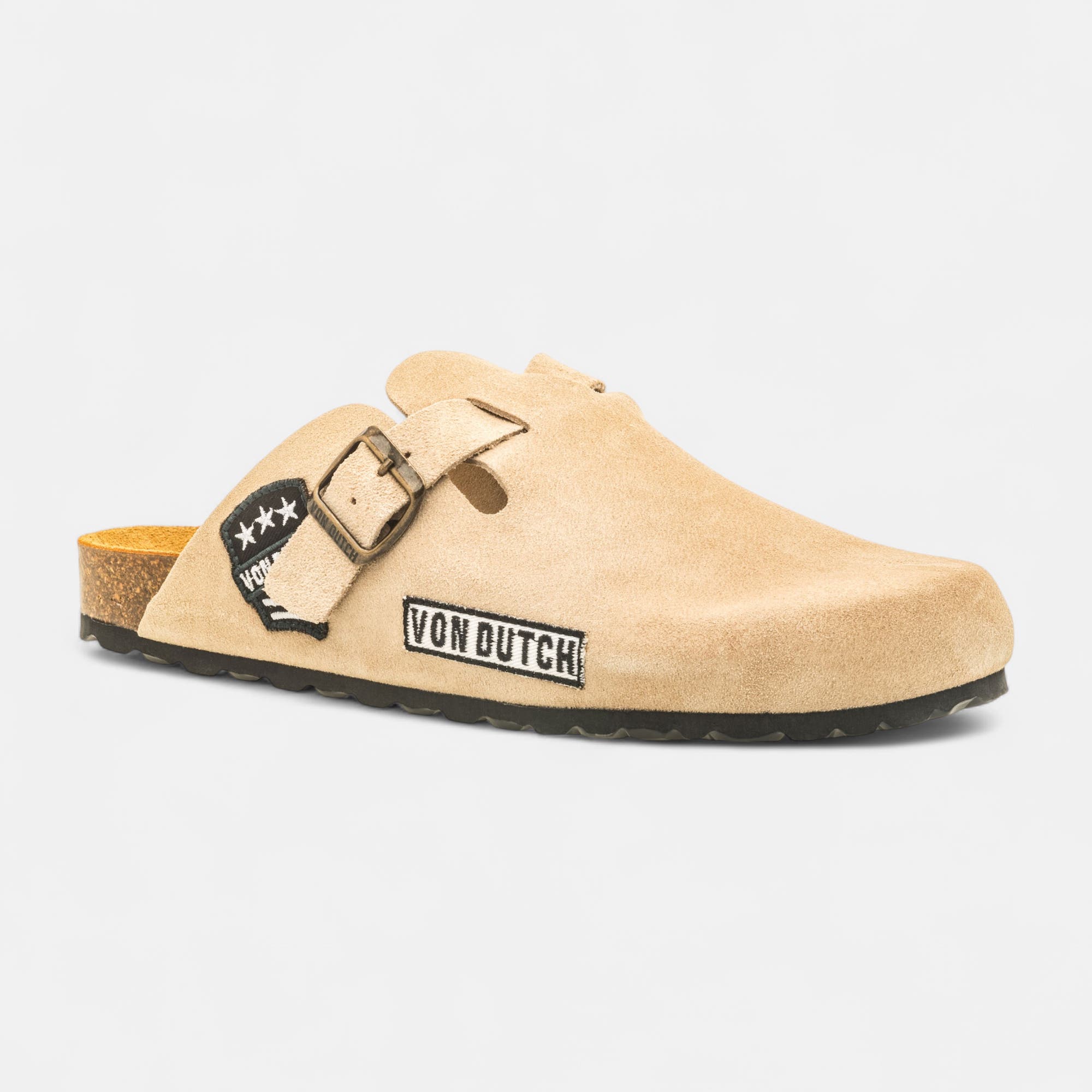 Sabots Homme en cuir beige