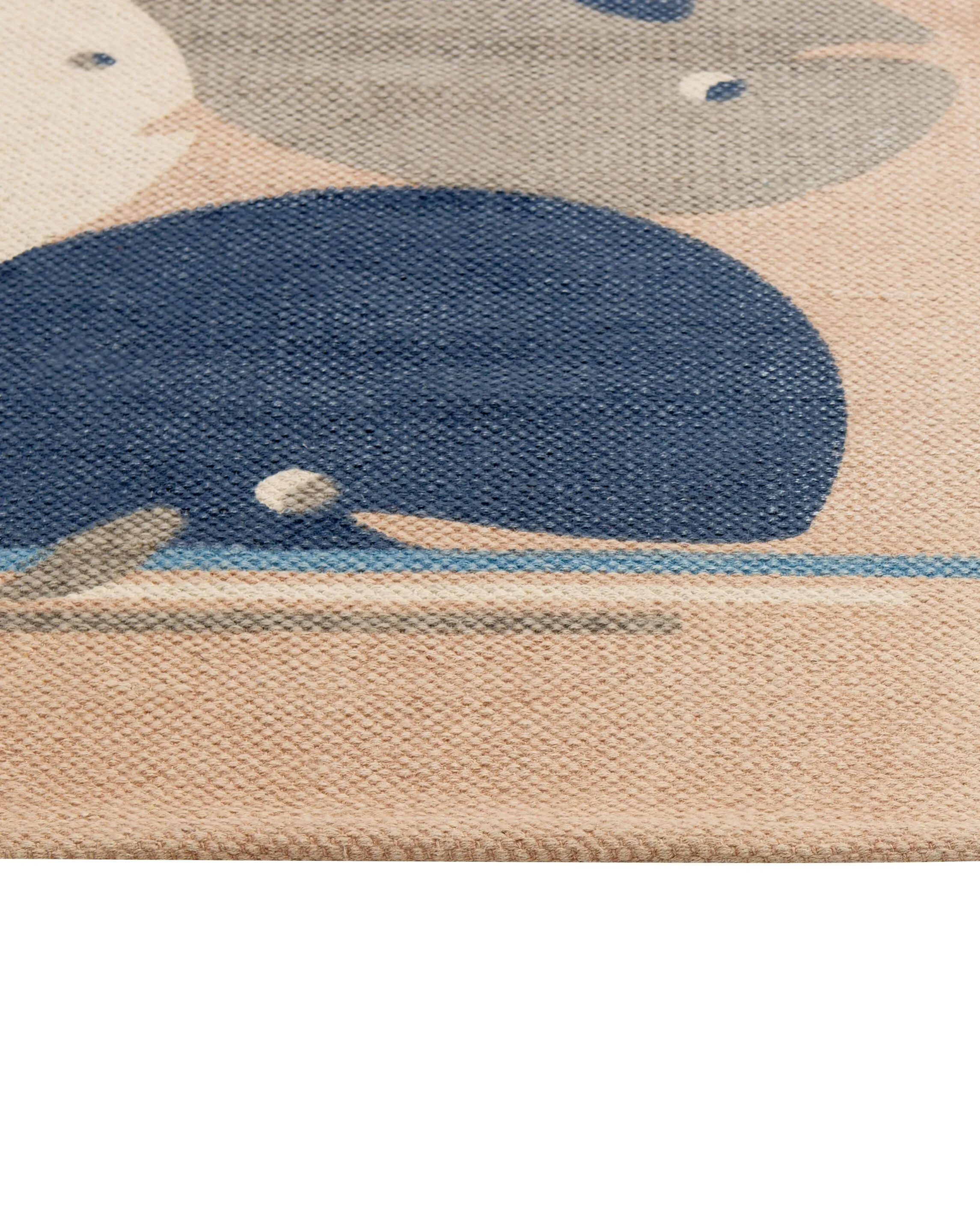 Kindervloerkleed SEAI Beige 80 x 150 cm Katoen