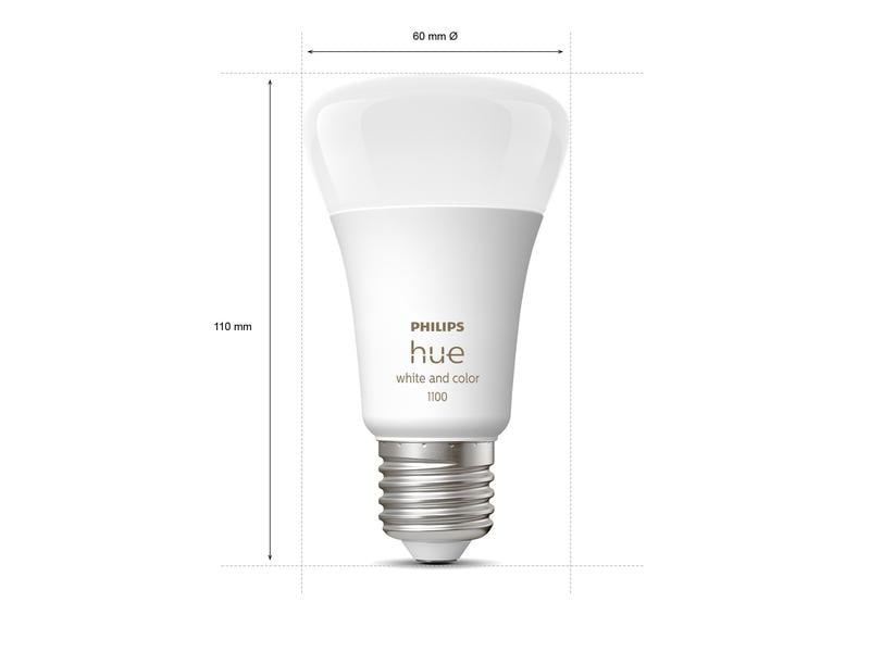 Philips Hue Leuchtmittel White & Col. Amb. E27 Doppelpack 2 Per Bluetooth steuerbares Hue E27-Leuchtmittel