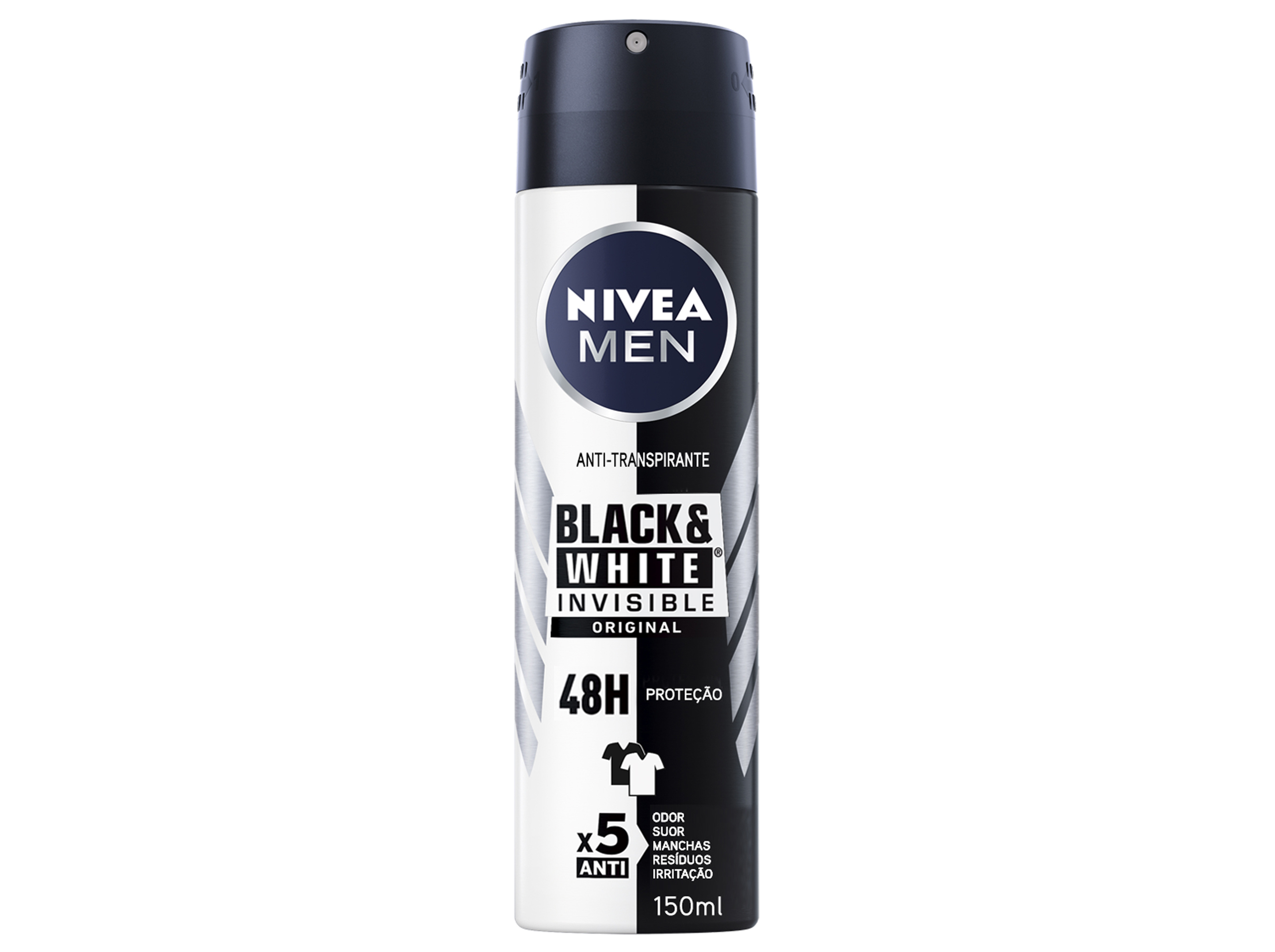 Desodorizante Spray Invisible for Black & White Original NIVEA MEN 150 ml