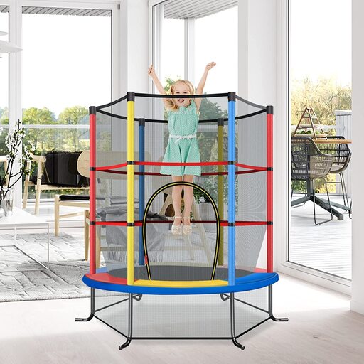 Cama elástica Costway de 165 cm com rede de segurança