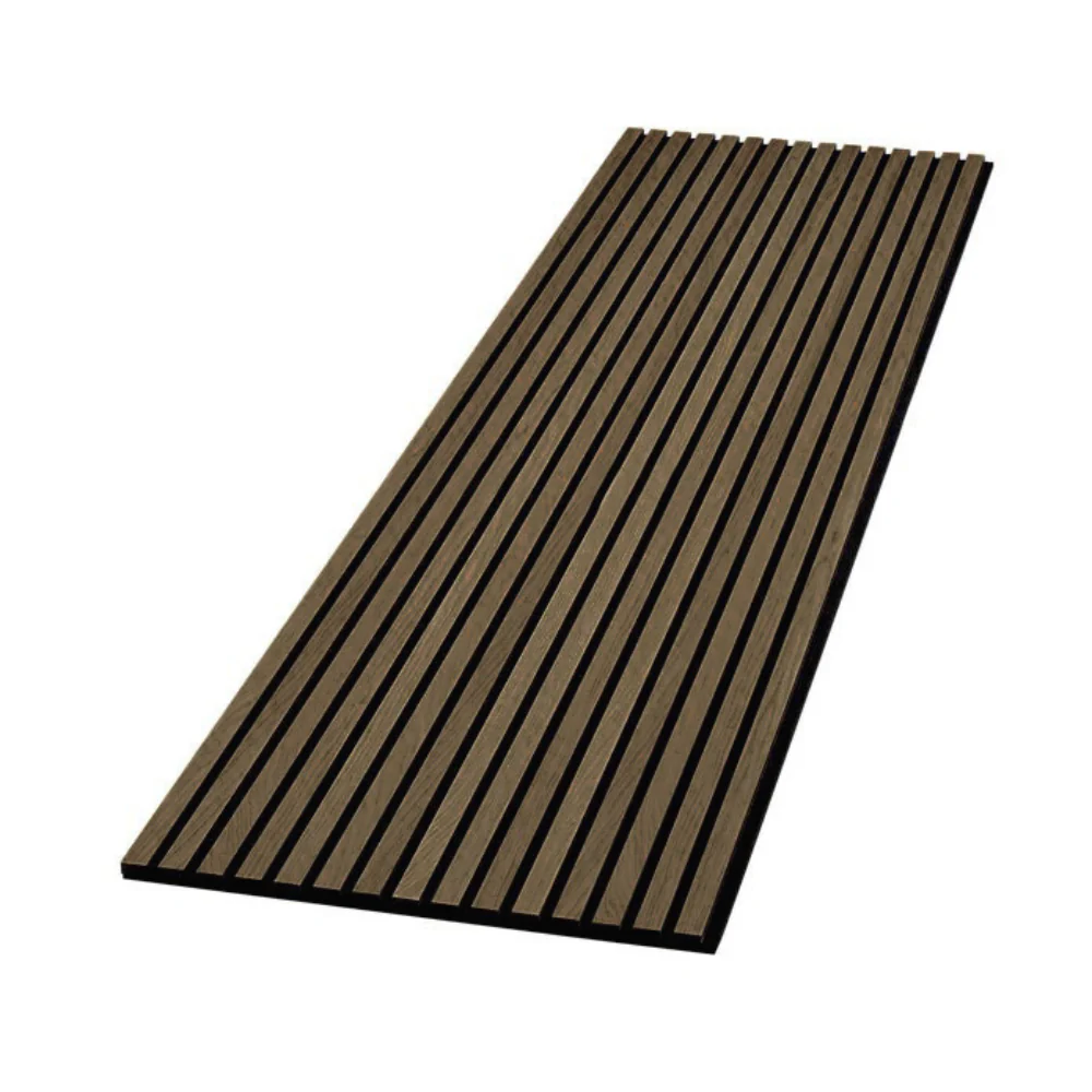 Set van 2 akoestische panelen / wandpanelen van houtfineer en vilt | Walnoot Comfort 244 x 60 cm | myHarry