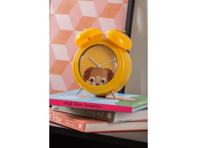 KARLSSON Wecker Hund Gelb Kinder Analog-Wecker