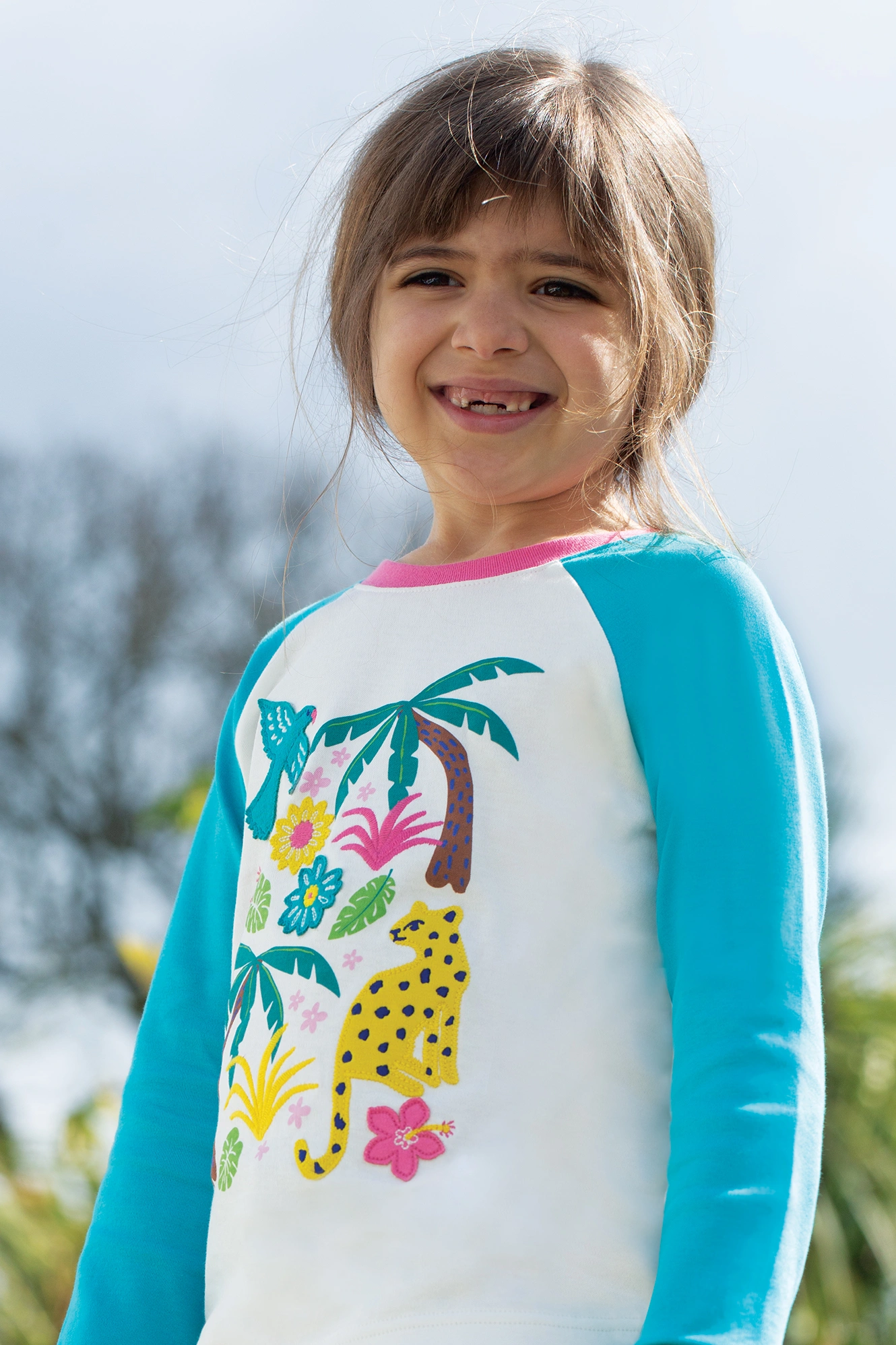 Langarmshirt JAGUAR in weiß