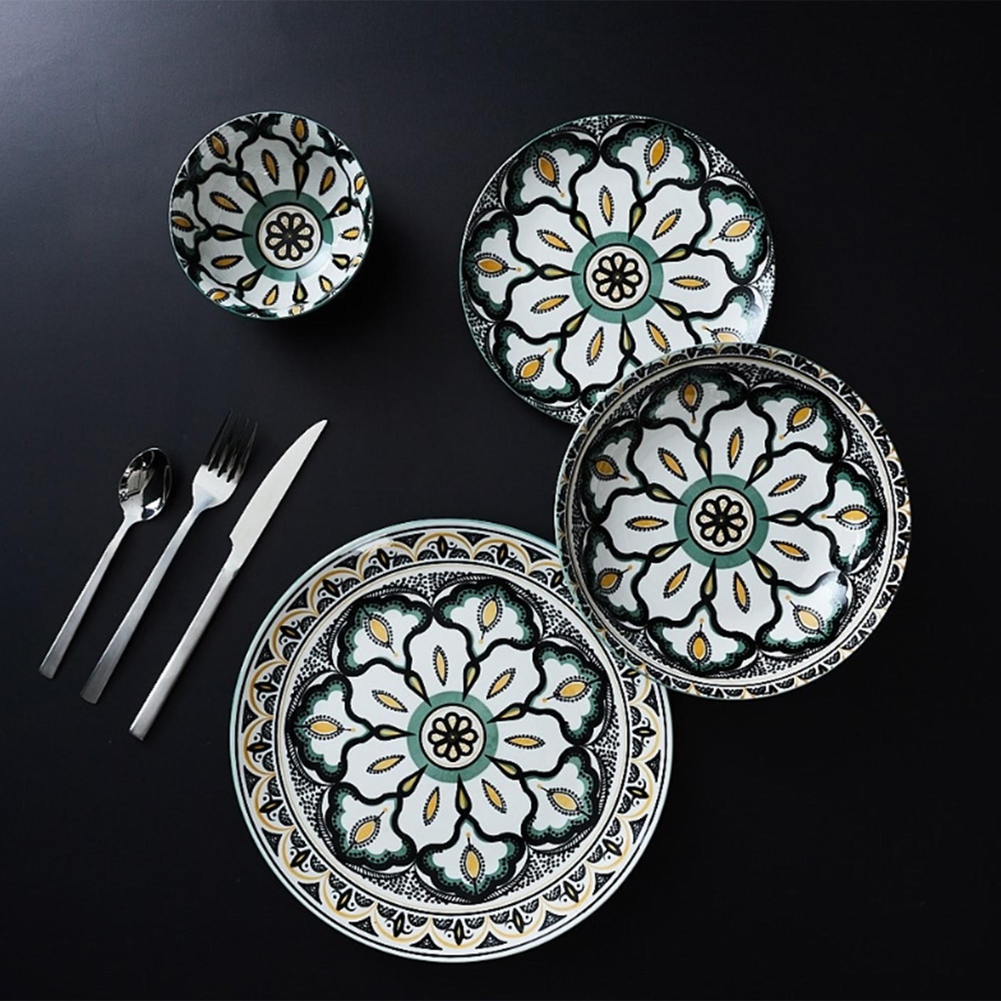 BOL MANDALA VERT D.15CM