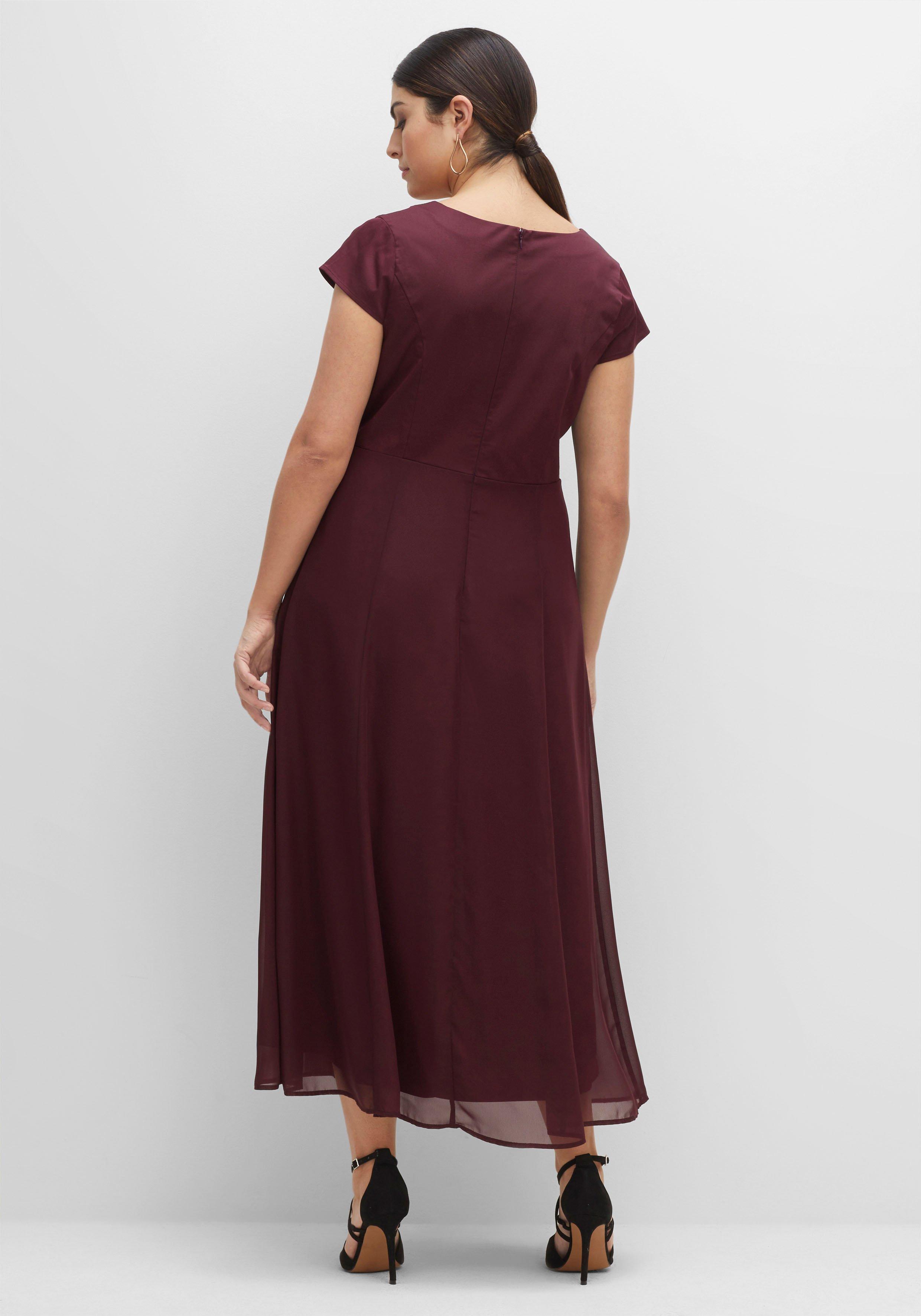 Abendkleid mit Pailletten und Chiffon-Rockteil