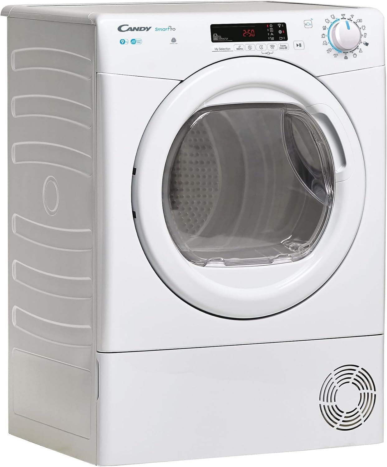 CANDY CSOE C9DG-S Kondesntrockner 9 KG Fassungsvermögen, Wi-Fi + Bluetooth, Symbolblende (9 kg)