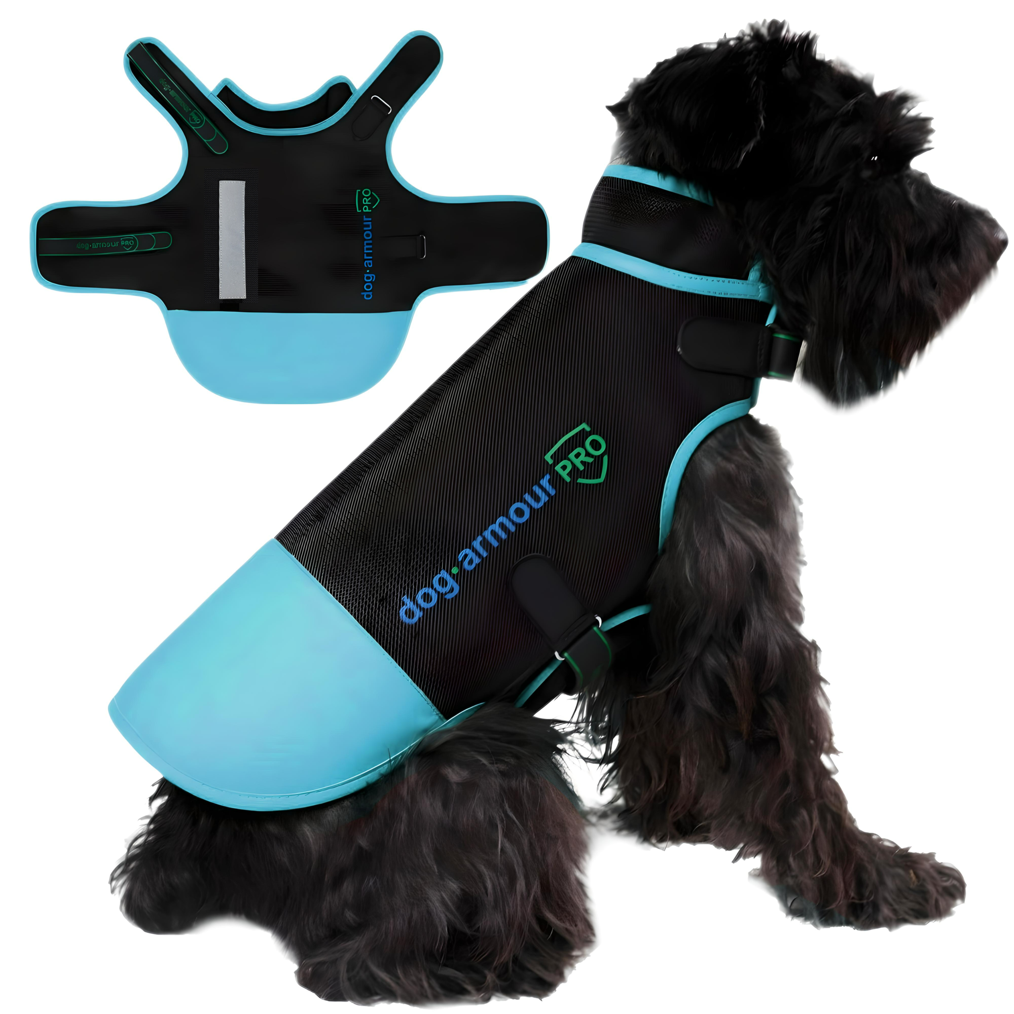 Colete protetor anti-mordida DOG ARMOUR para cães, azul