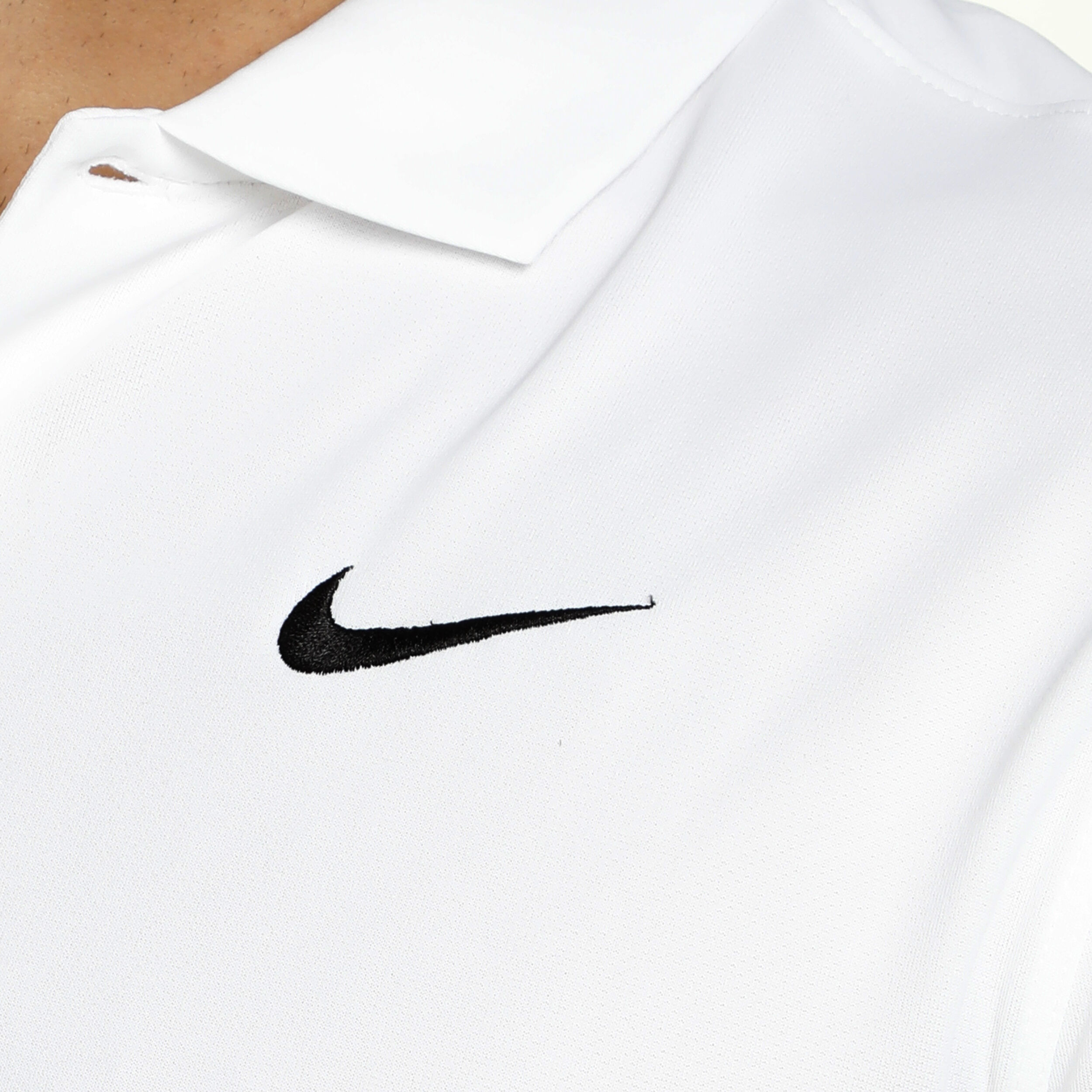 Nike Dri-Fit Solid Polo Hommes - Blanc