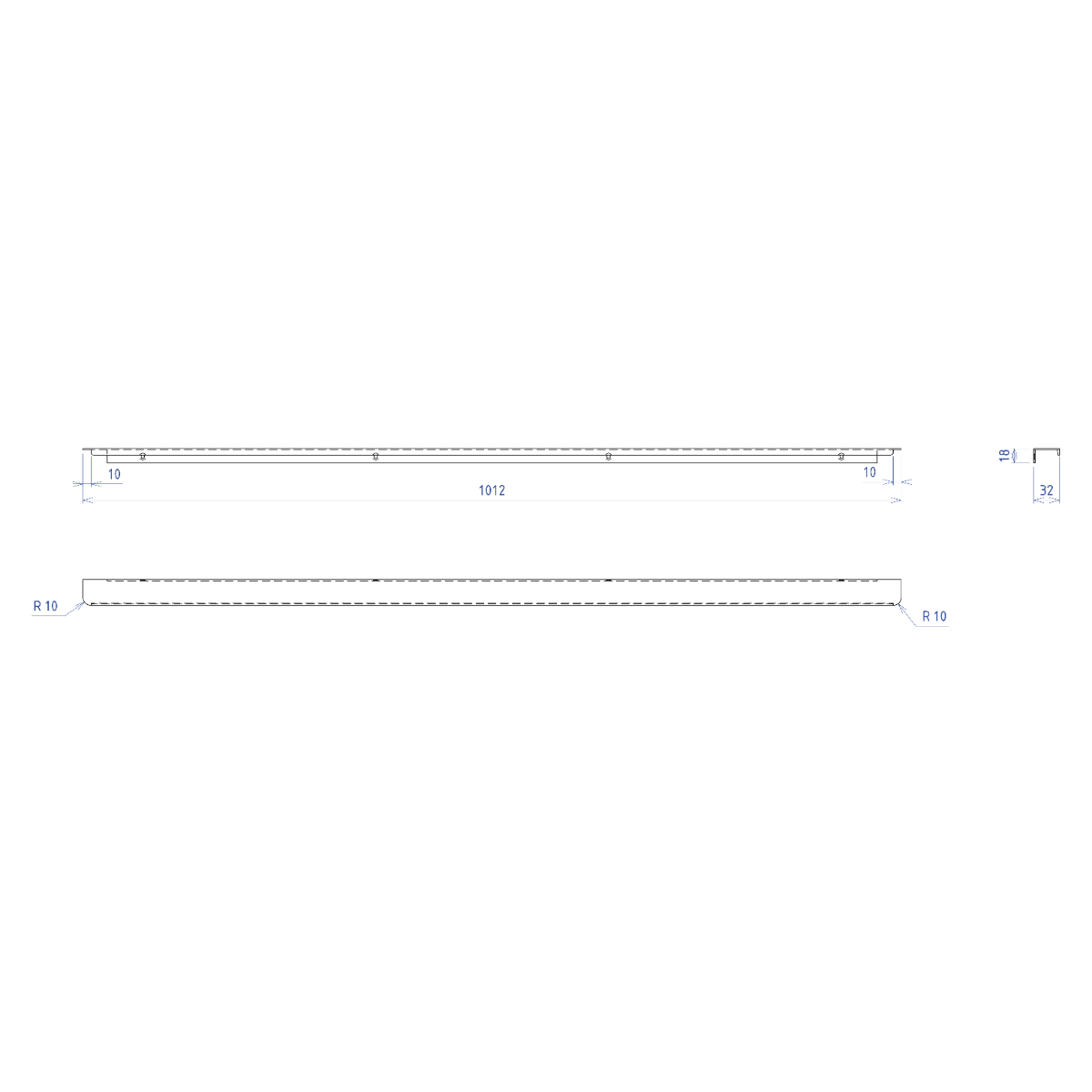Sapho Sitia meubelgreep 101cm zwart mat
