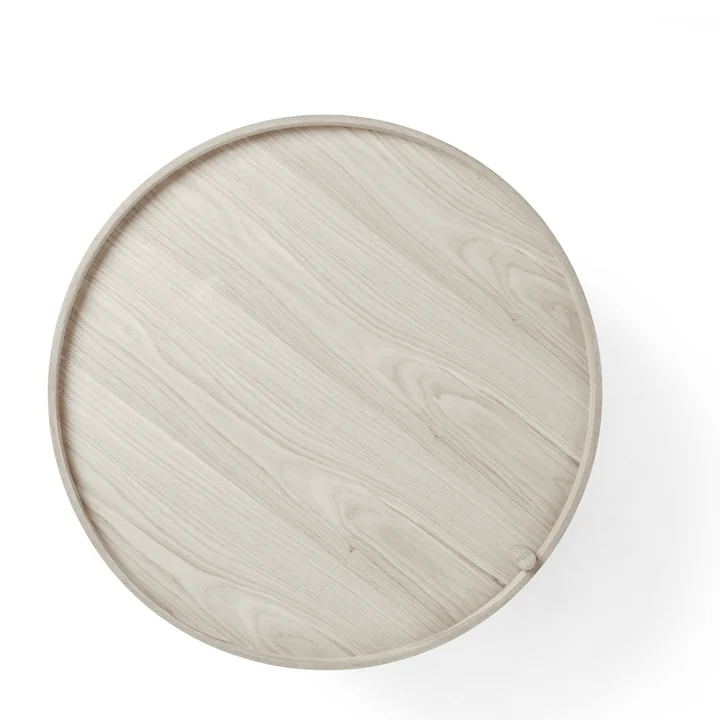 Audo - Turning Table, Eiche weiss / schwarze Chromstreben