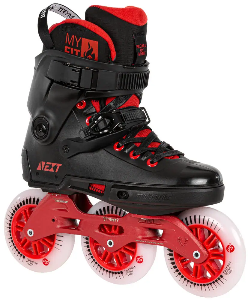Powerslide Next Black Red 110 Freeskates - Rulleskøjter Freeskate