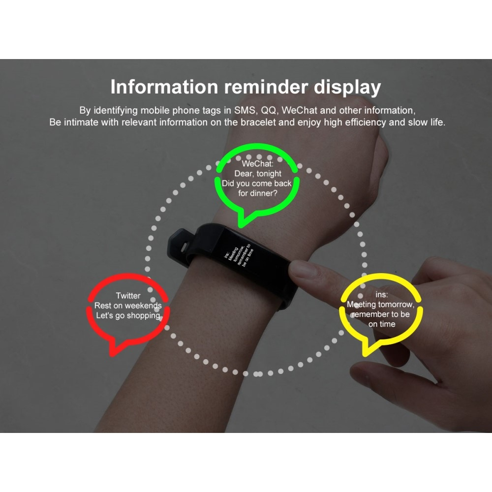Fitness Tracker Bluetooth Sport Smart Watch Herzfrequenzüberwachung - Lila