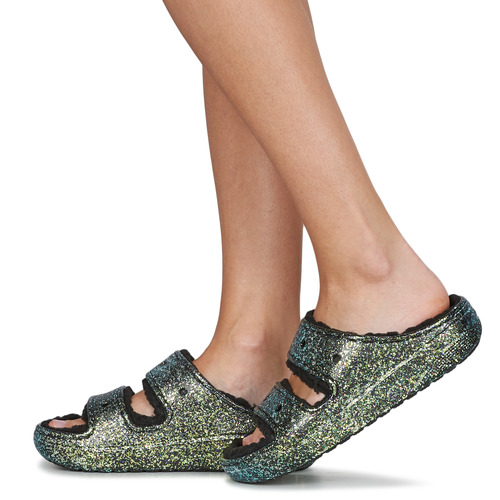 Crocs - Classic Cozzzy Glitter Sandal Negro / Glitter