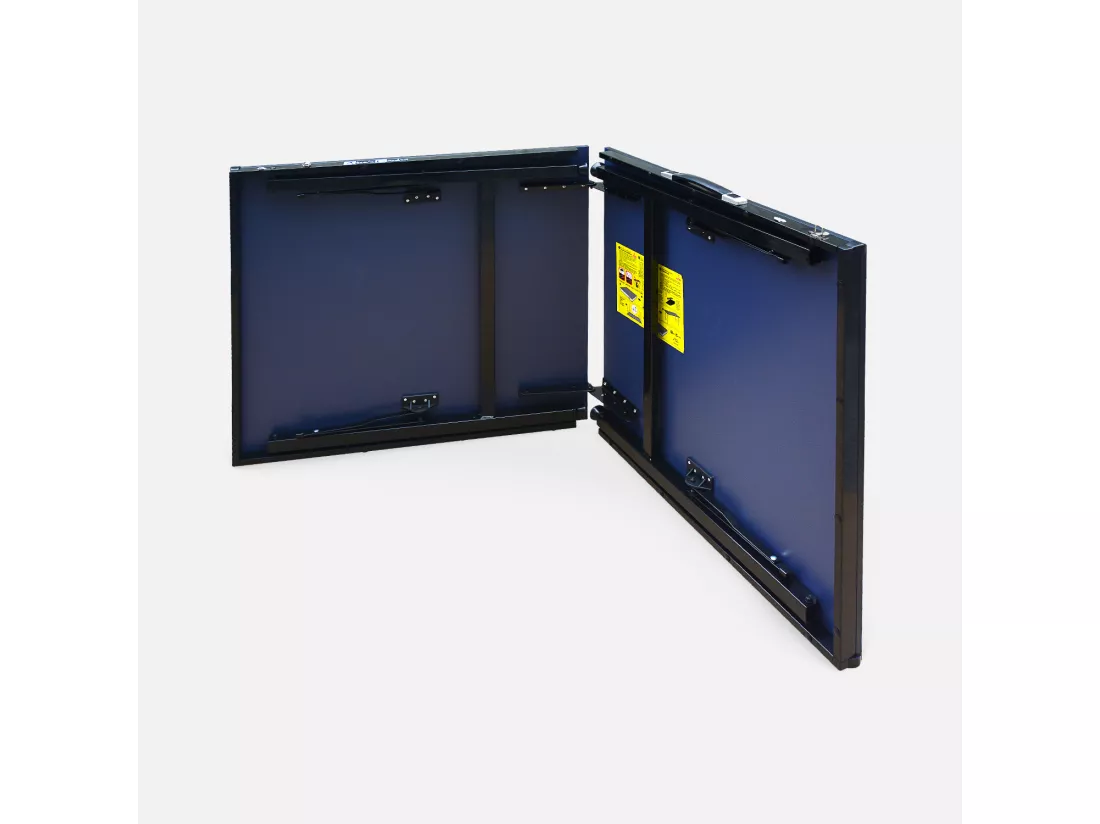 Mini table de ping pong 150x75cm - table pliable INDOOR bleue. avec 2 raquettes et 3 balles. valise de jeu pour utilisation intérieure. sport tennis de table