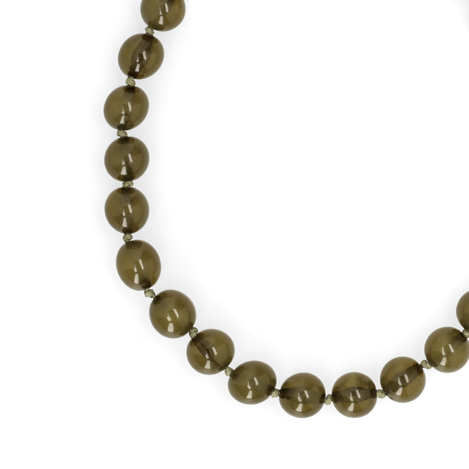 Olijfgroene kralenketting