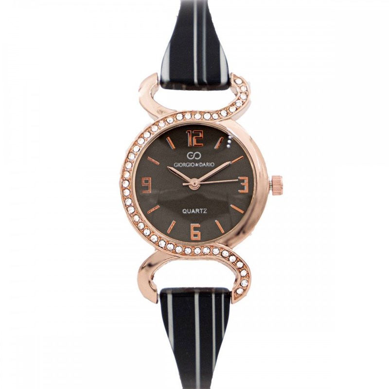 Coffret montre Femme GIORGIO bracelet Acier Rose Métal