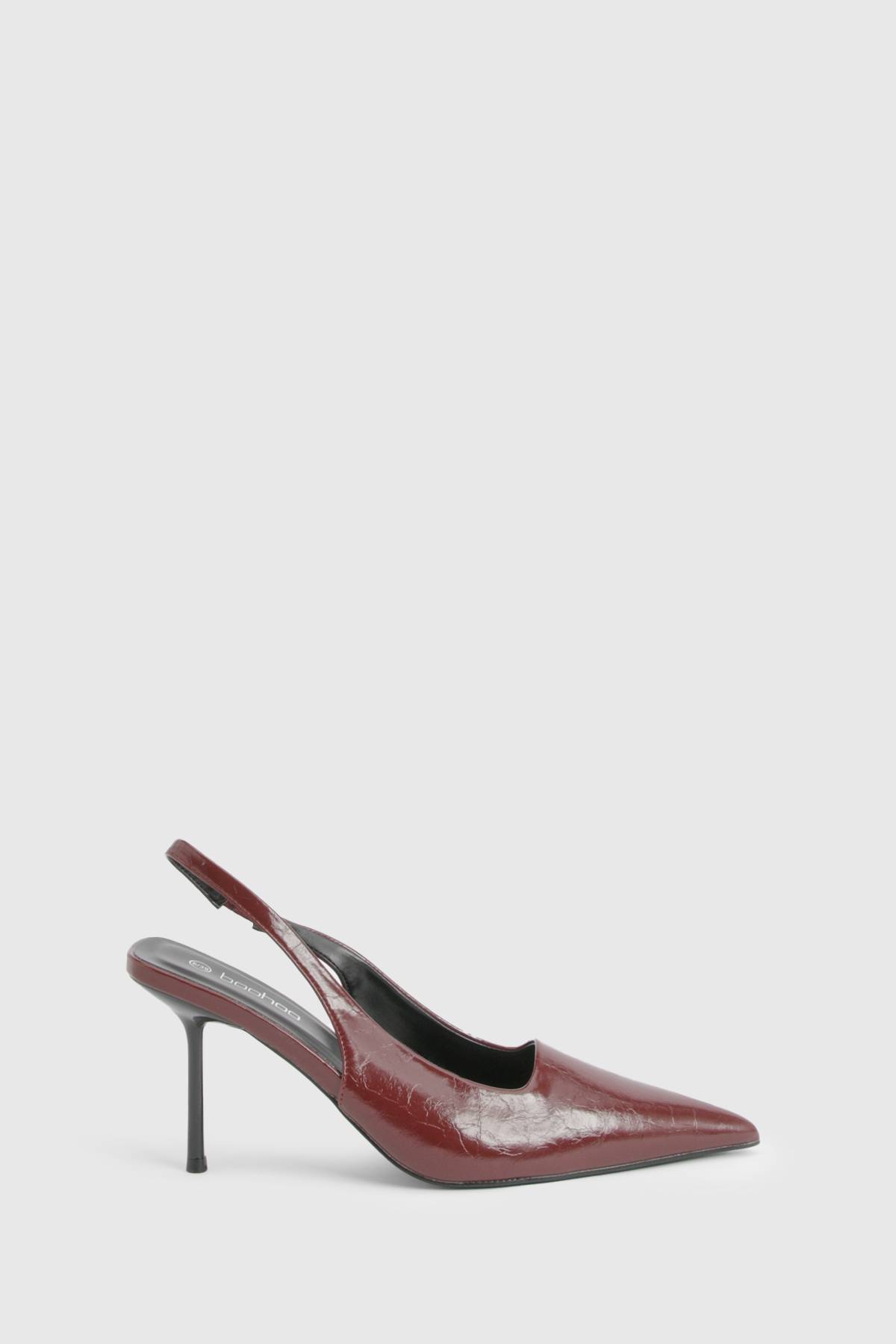 boohoo Slingback Extreme Point Court Shoes