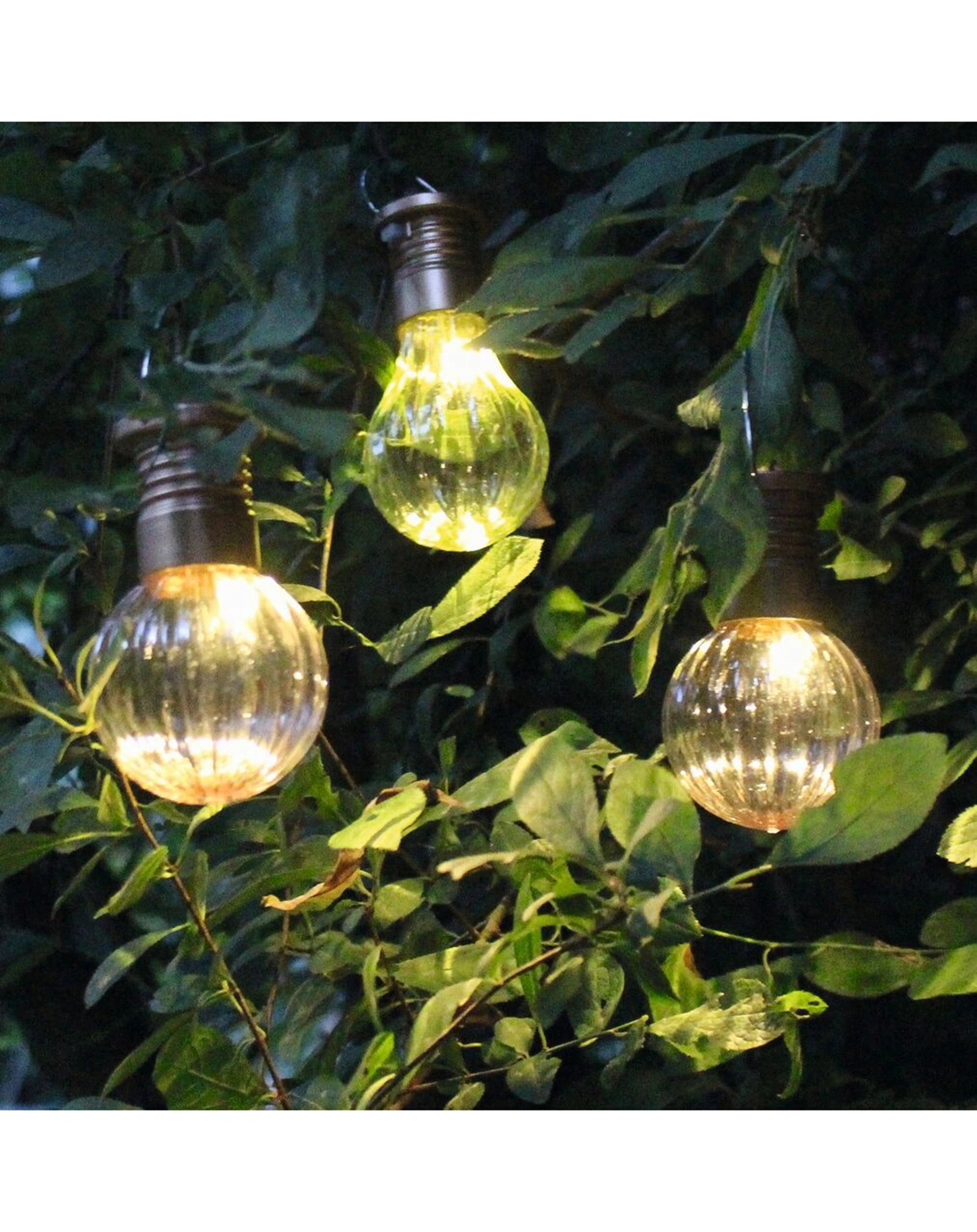 LED-Solar-Lichter BLATT & BLÜTE 3er-Set