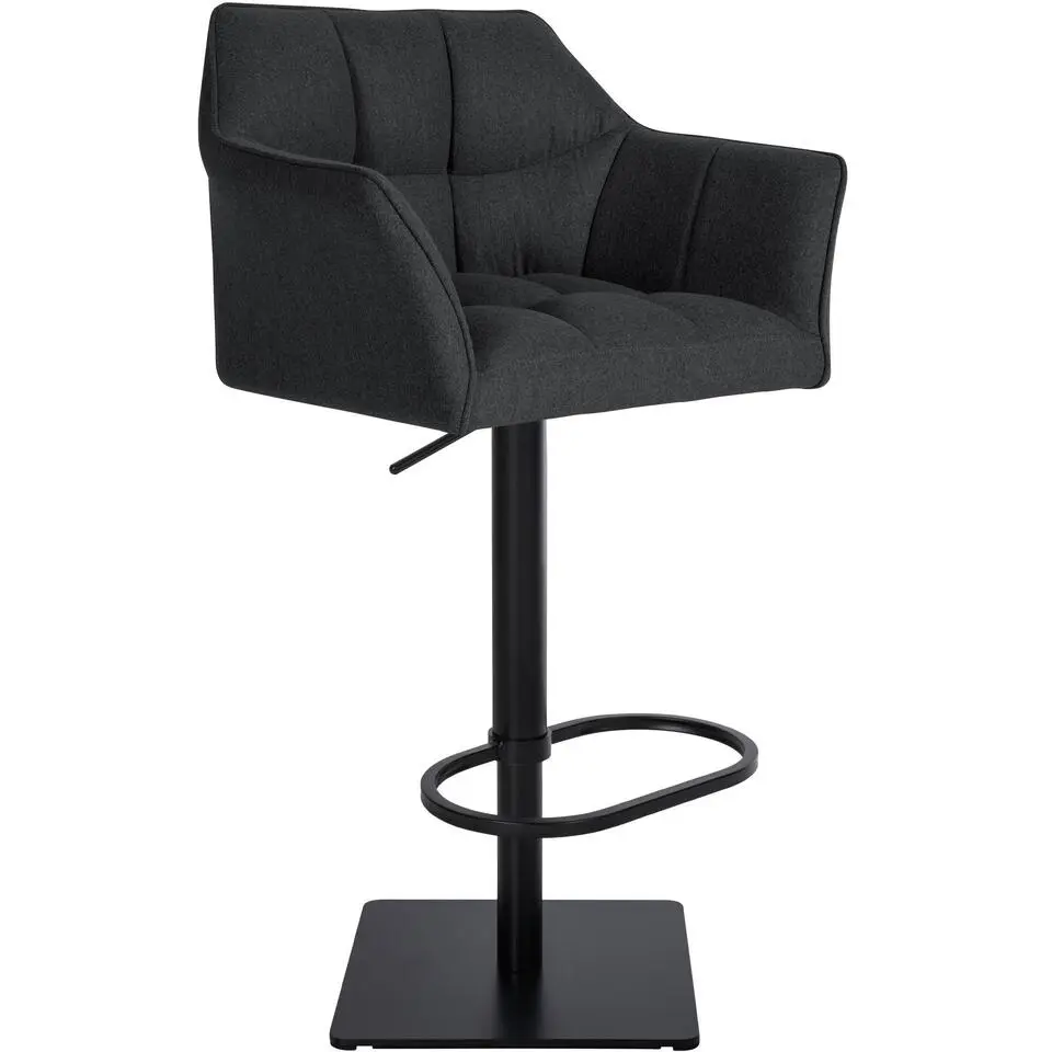 CLP Barkruk Damaso zwart Frame - Vilt - antraciet