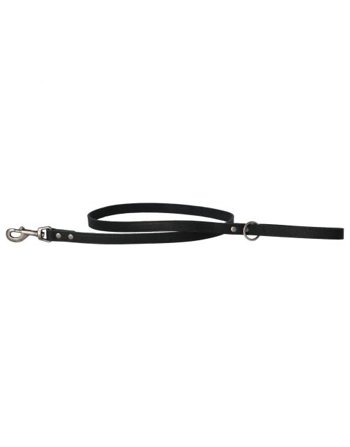 Adori Looplijn Vetleder Met Print - Hondenriem - 130x1.8 cm Zwart M\/L