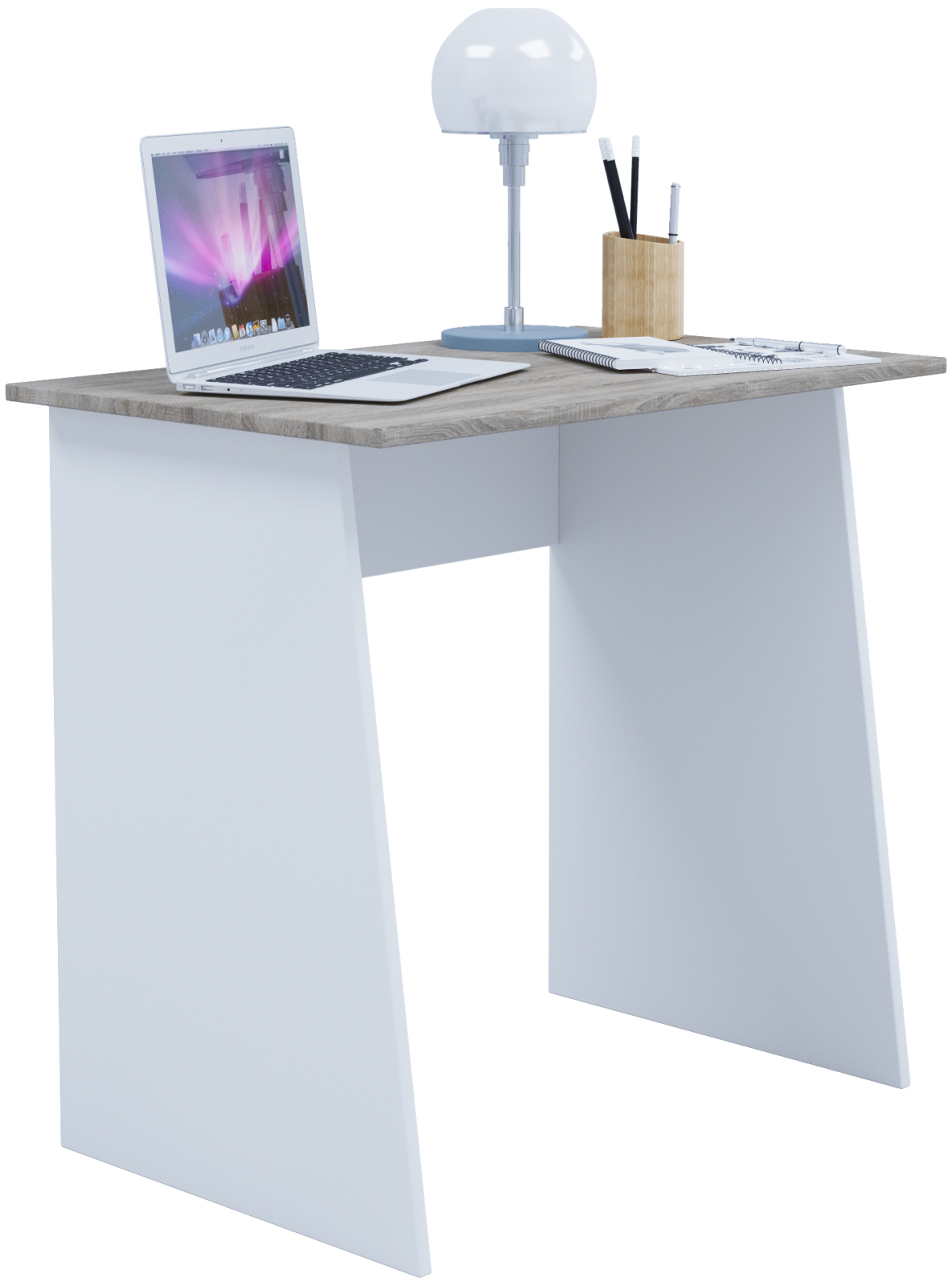 Schreibtisch MASOLA MINI - weiß-Sonoma Eiche - 80 cm