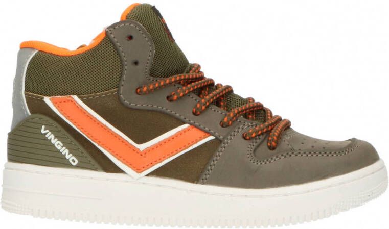 Vingino Odiso hoge nubuck sneakers kaki