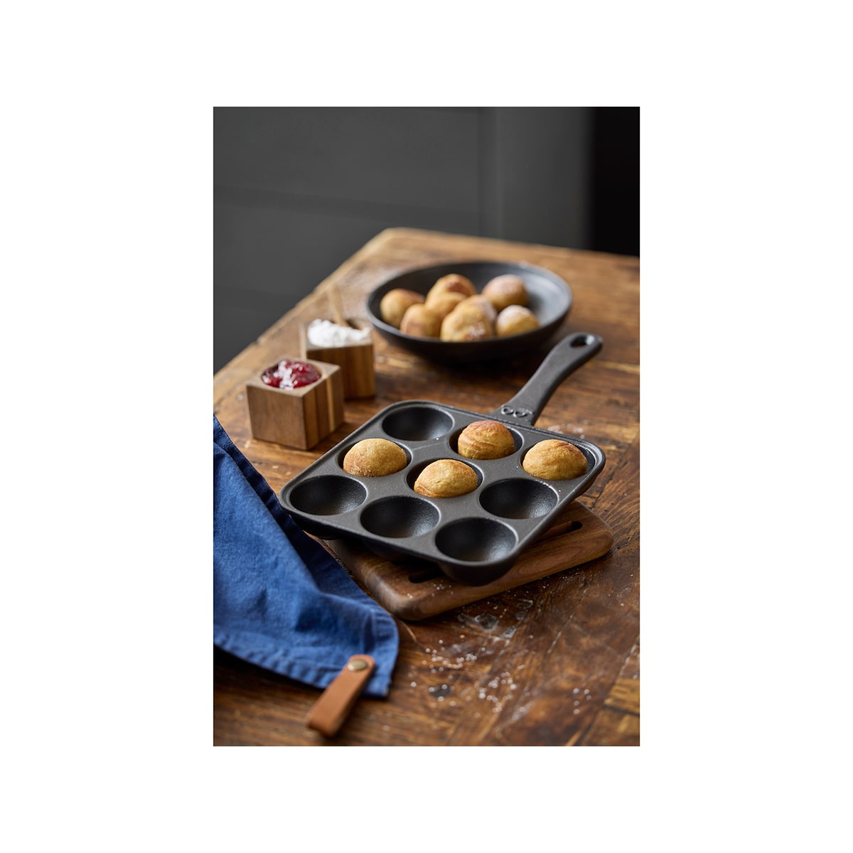 HOLM Pancake puffs pan 33 x 19 x 4,6 cm Black