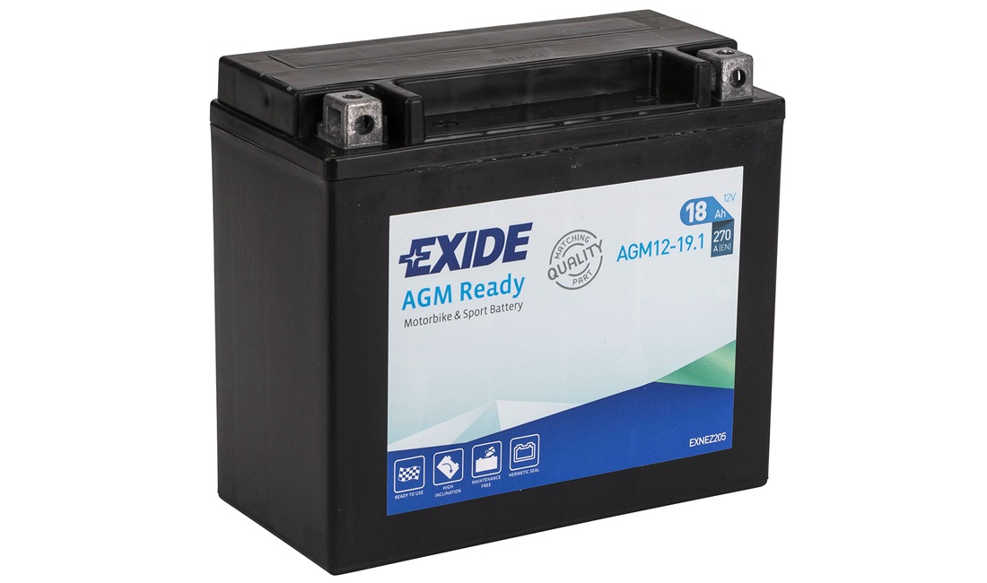 Batteri Exide 12V-19Ah AGM12-19,1 AGM SLA