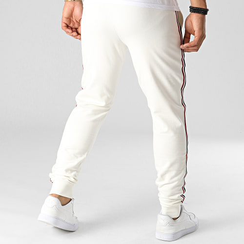 Pantalon Jogging A Bandes 62998 Blanc