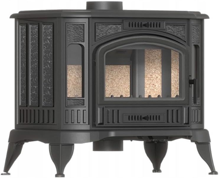 Kaminofen Gusseisen KRATKI K9 ECO – 8 kW – Ø150 – freistehender Holzofen im Retro-Stil – erfüllt Ekoprojekt & BImSchV 2