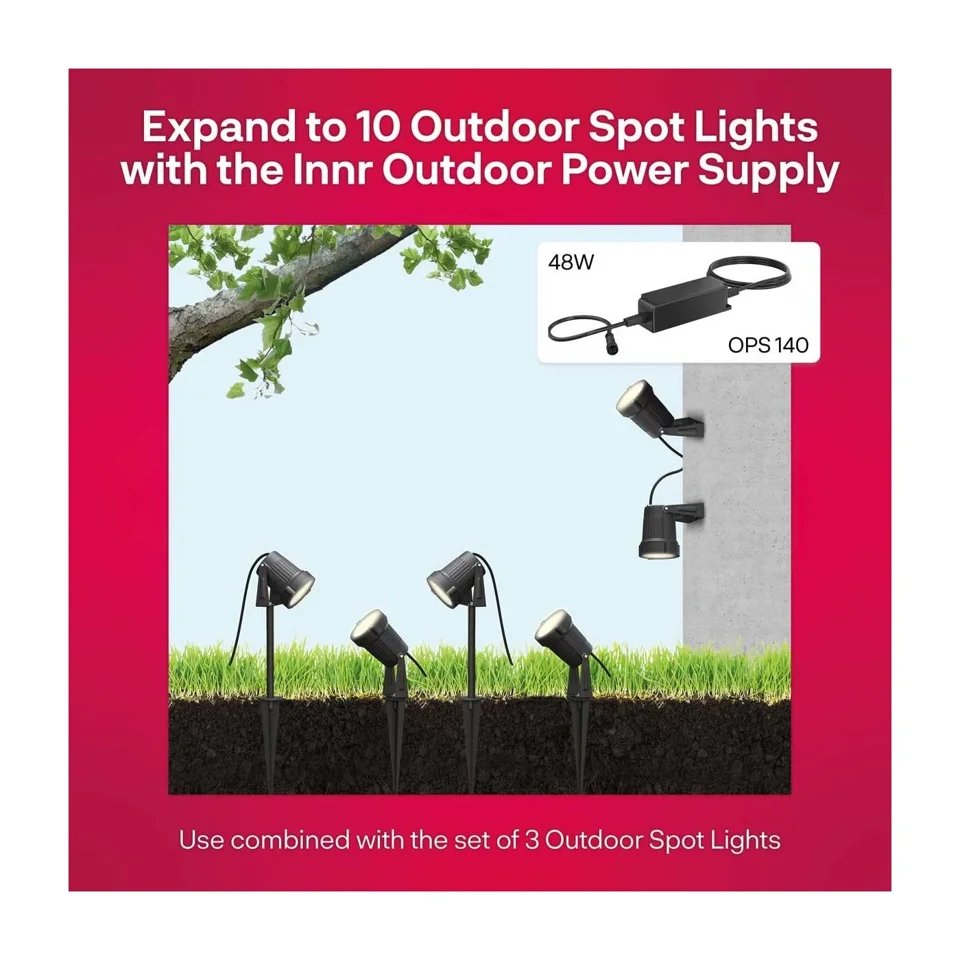 Innr - Outdoor Smart Spot Colour 3-Pack + 2 x Smart Spot Colour Extension Pack - Bundle