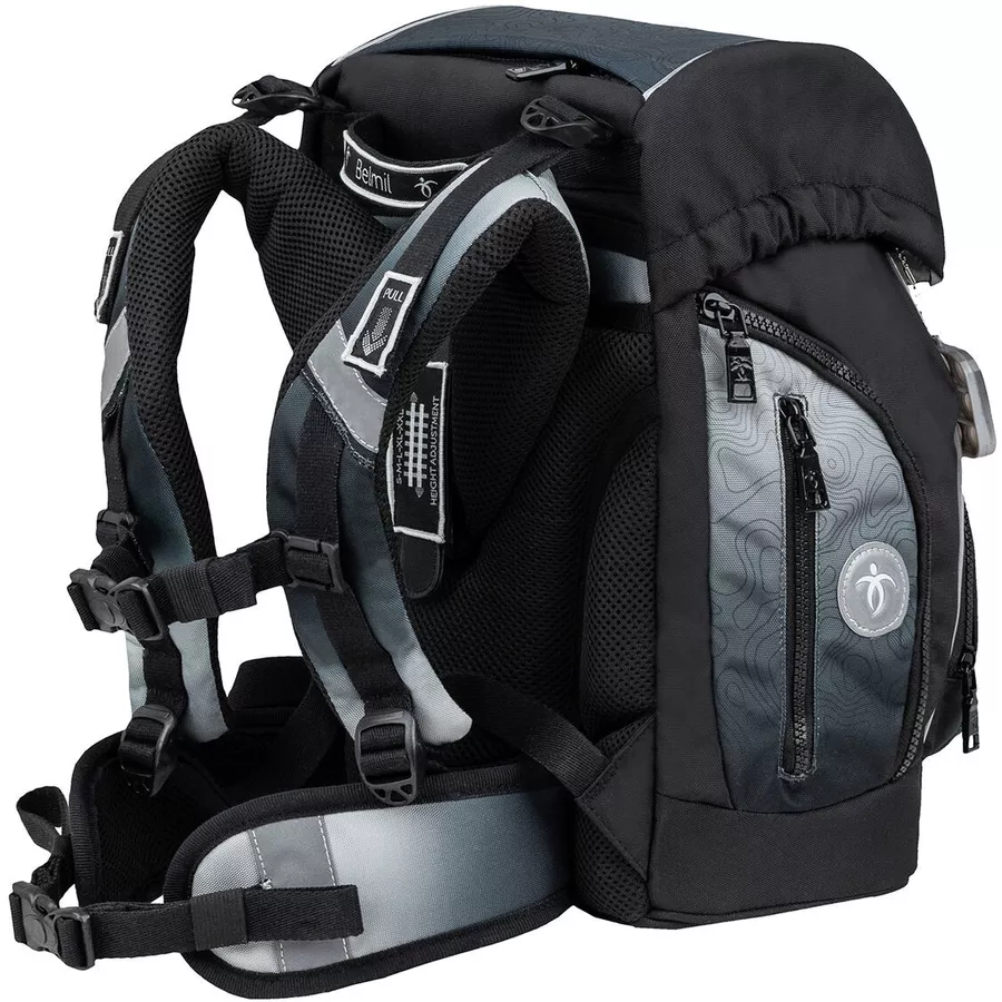 Belmil Schulranzen Premium Comfy Plus Set 5-teilig Black Grey