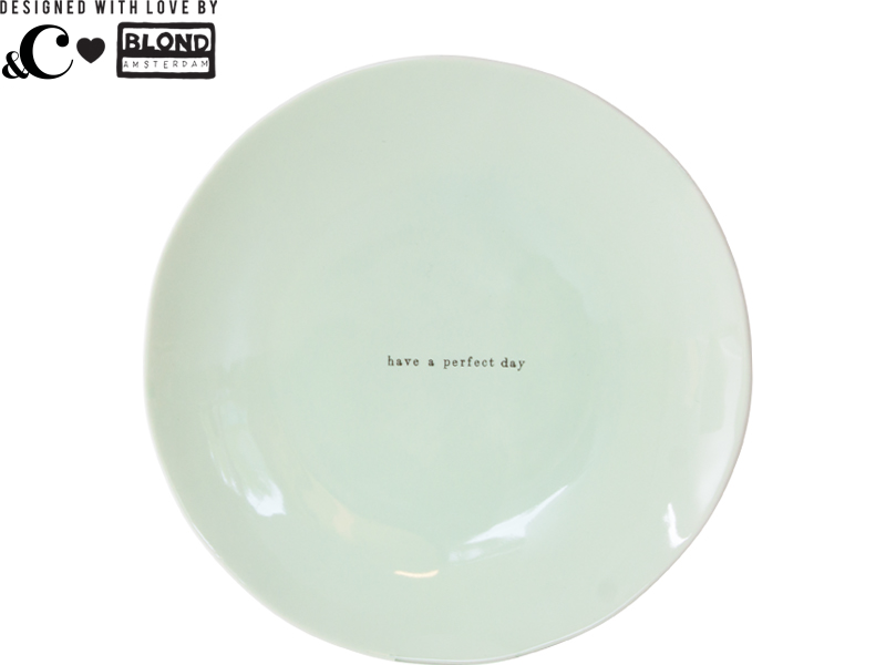 Groen ontbijtbord - Have a perfect day