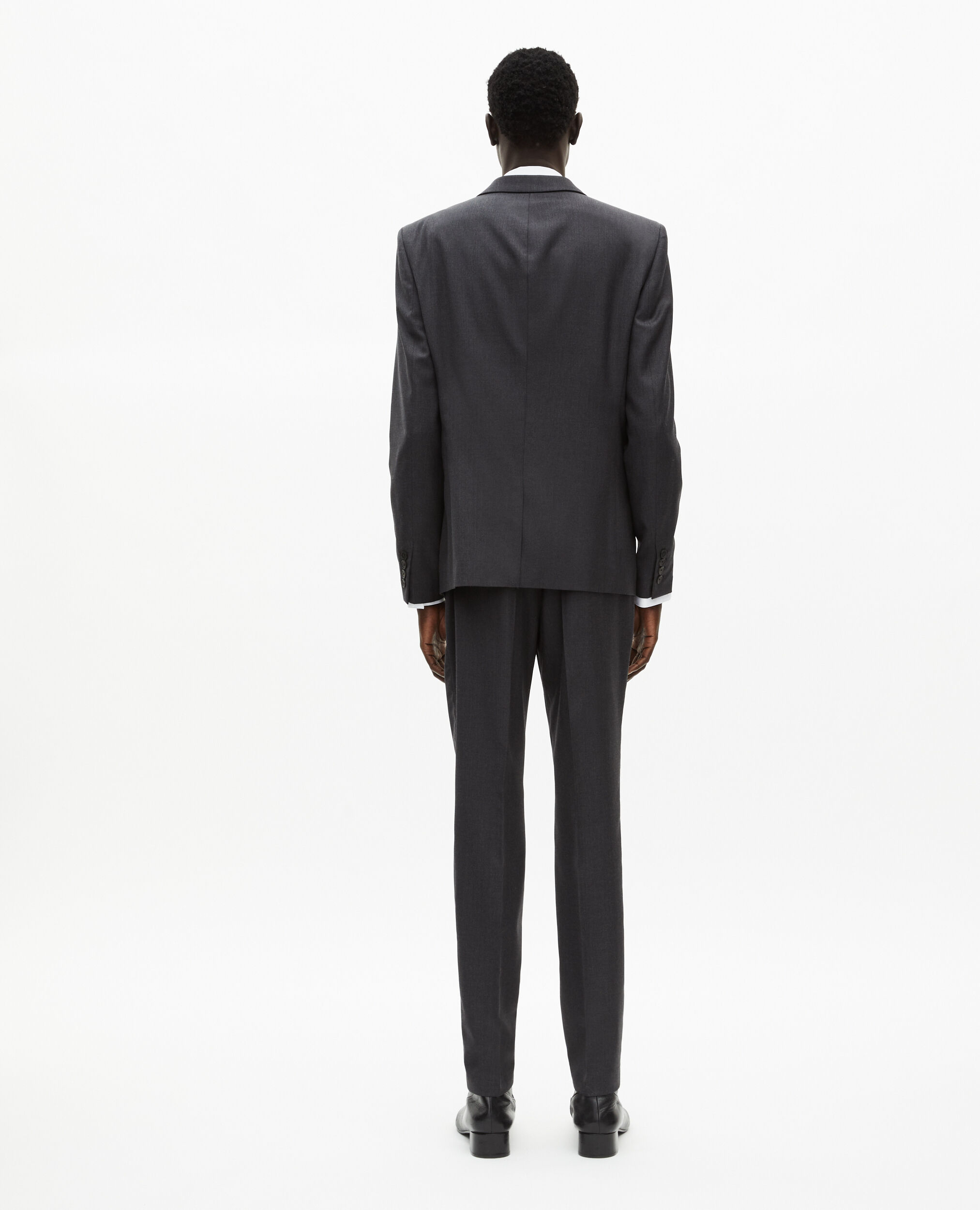Veste de costume coupe ajustée en laine noire