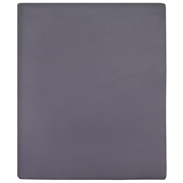 vidaXL Jerseylaken antrasitt 180x200 cm bomull