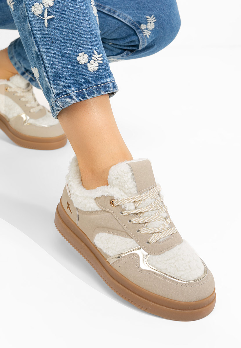 Baskets pour femme beige Maisie