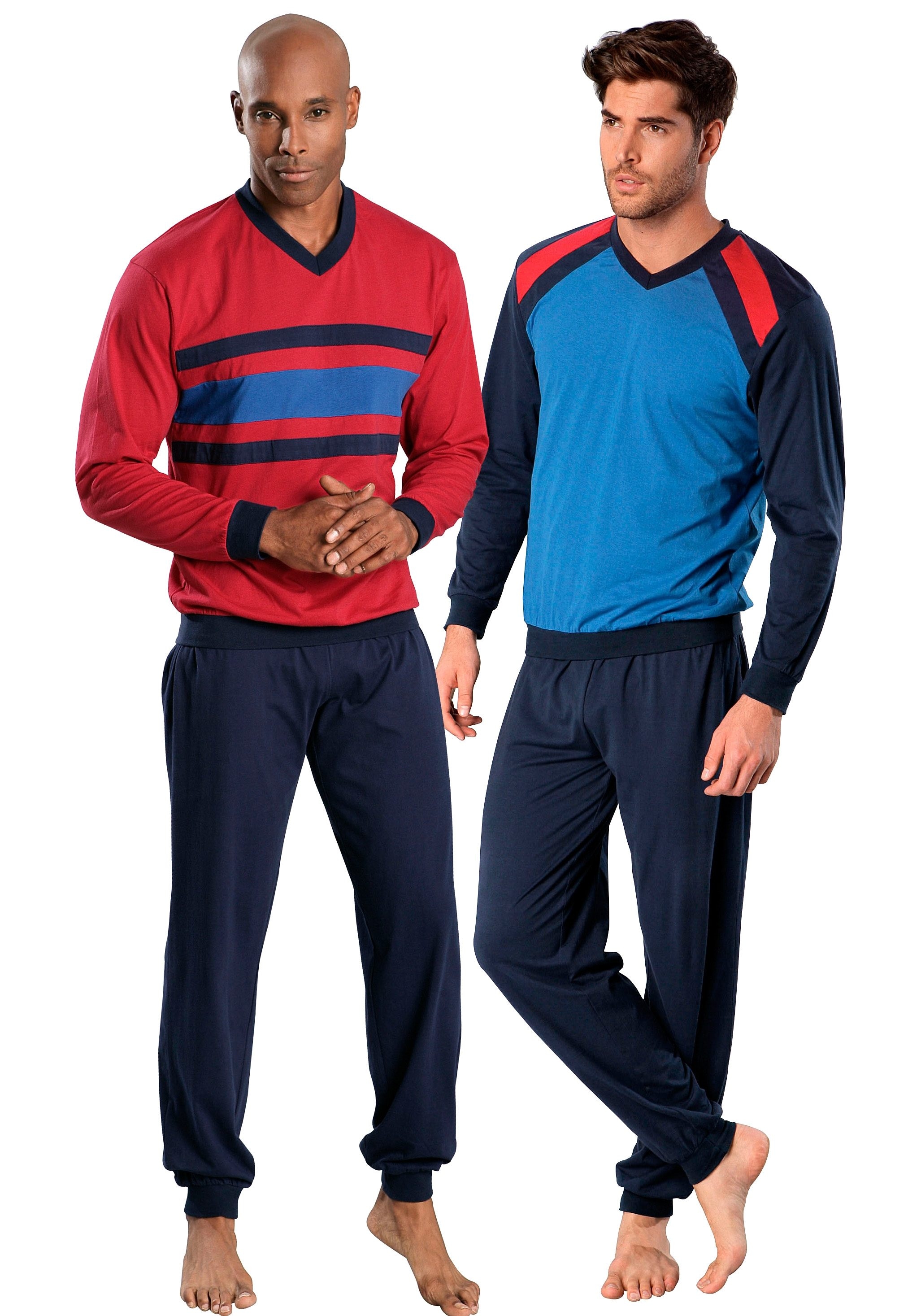 le jogger® Pyjama Packung, 2 Stück, 4 Stk. tlg., in langer Form