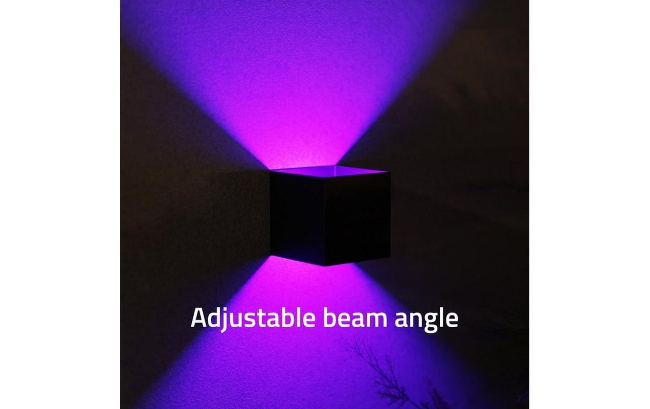 Gartenleuchte Smart Wall Light 2 x 3W, RGB+CCT, SchwarzGartenlampe mit Bluetooth-Technologie