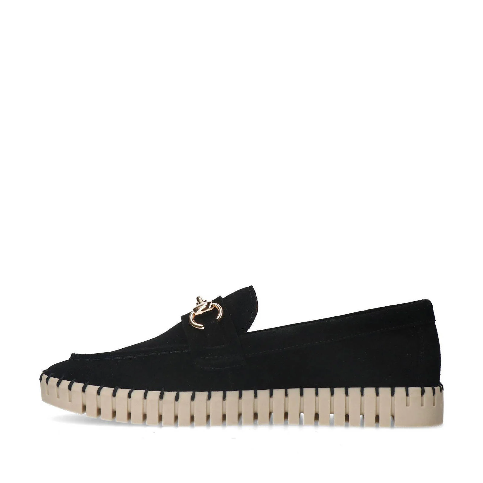 Manfield suède loafers zwart