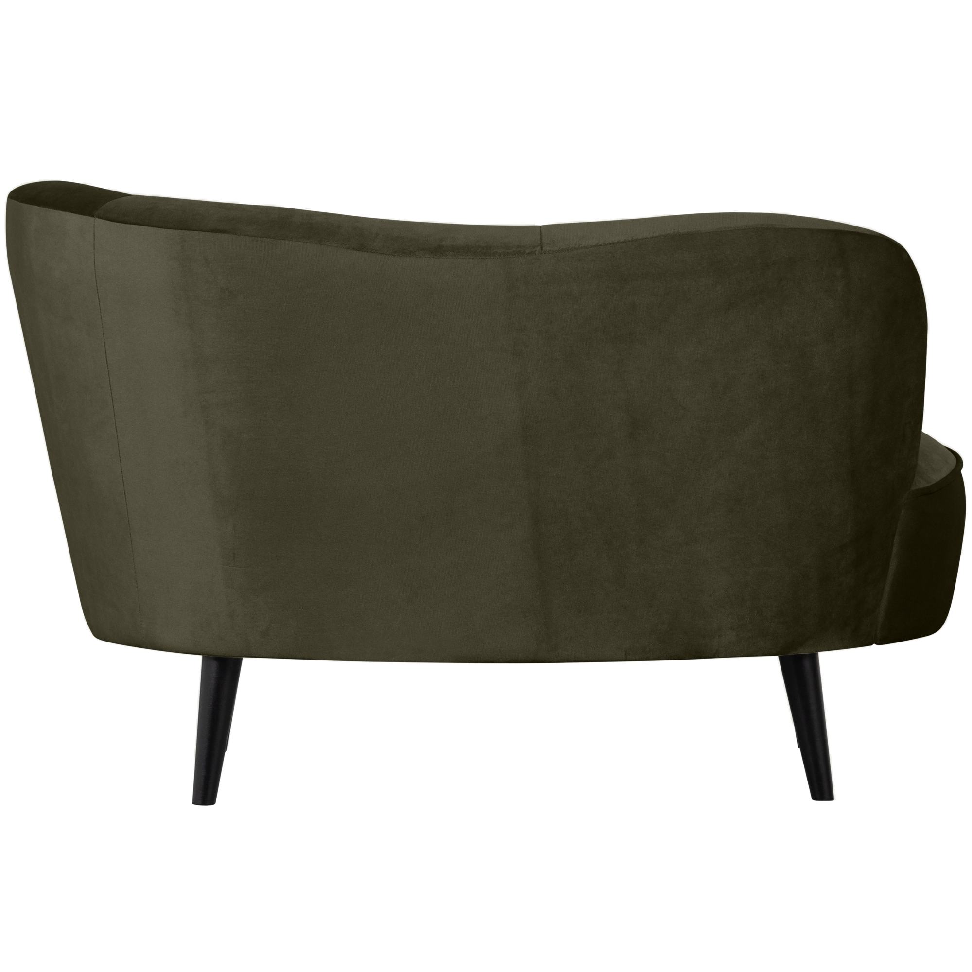Lounge fauteuil Sara Sara Lounge Fauteuil Rechts - Fluweel - Warm groen