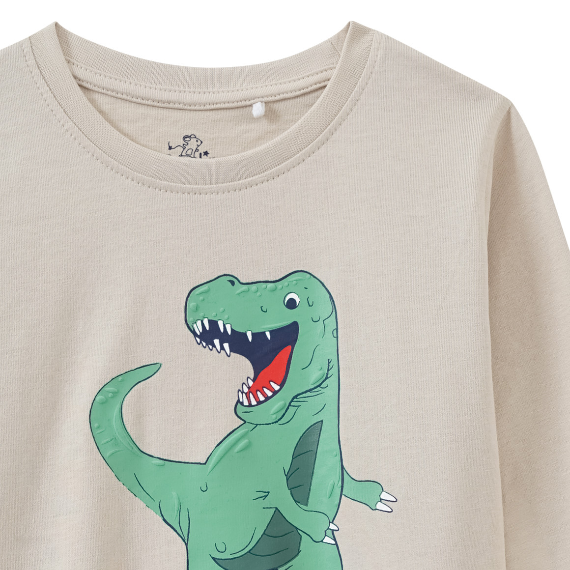 Topolino Jungen Langarmshirt mit Dino-Print beige